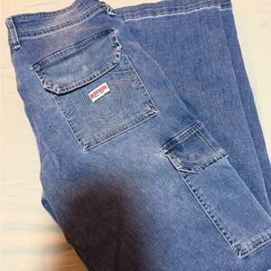 True Religion Relaxed Fit Blue Cargos